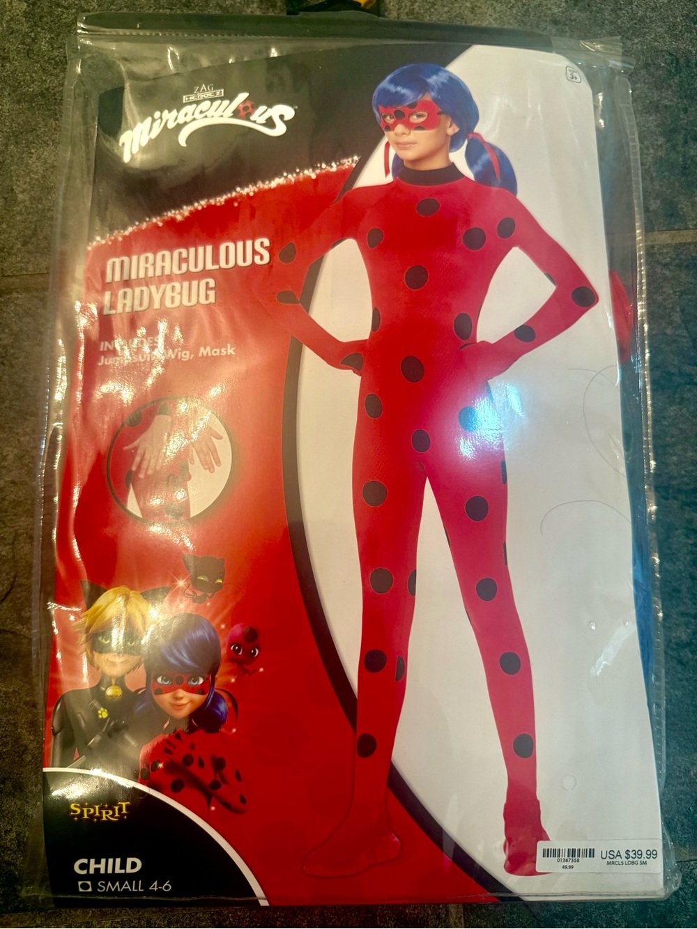 Miraculous Ladybug Kids Small 4-6 Superhero Costume